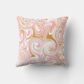 かわいい抽象芸術パステルピンクマーブルアート クッション (裏面)