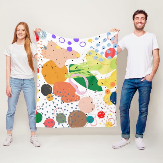 かわいい抽象芸術パターンかわいいシックフリースブランケット フリースブランケット (インサイチュ)