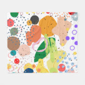 かわいい抽象芸術パターンかわいいシックフリースブランケット フリースブランケット (正面(横))
