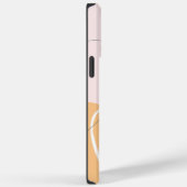 かわいい抽象芸術ピンクイエローラインハートアート名 Case-Mate iPhoneケース (裏面 / 右)