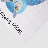 かわいい抽象芸術フクロウハッピーバースデーティッシュペーパー 薄葉紙 (詳細)