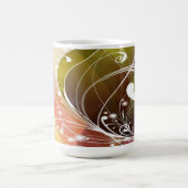 かわいい抽象芸術フローラマグカップ コーヒーマグカップ (中央)