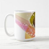 かわいい抽象芸術フローラマグカップ コーヒーマグカップ (左)