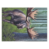 かわいい抽象芸術リトルムース テーブルクロス (正面(横))