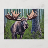 かわいい抽象芸術リトルムース ポストカード (正面)