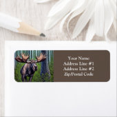 かわいい抽象芸術リトルムース ラベル (インサイチュ)