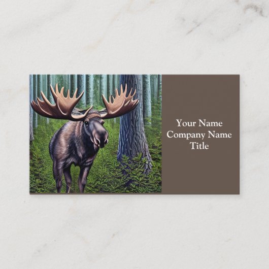 かわいい抽象芸術リトルムース 名刺 (正面)