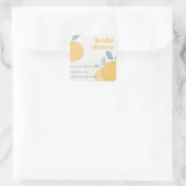 かわいい抽象芸術レモンフルーティはっきりしたブライダルシャワー スクエアシール (バッグ)