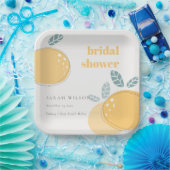 かわいい抽象芸術レモンフルーティはっきりしたブライダルシャワー ペーパープレート (パーティー)