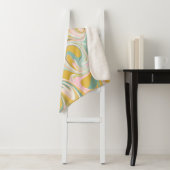 かわいい抽象芸術大理石の渦巻き自然ピンクと金ゴールド シェルパブランケット (インサイチュ)