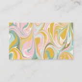 かわいい抽象芸術大理石の渦巻き自然ピンクと金ゴールド 名刺 (裏面)