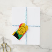 かわいい抽象芸術幾何学模様メリークリスマス ギフトタグ (より糸付き)