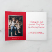 かわいい抽象芸術水彩クリスマスツリー写真 シーズンカード (内部)