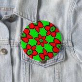 かわいい抽象芸術花柄ボタン 缶バッジ (インサイチュ)