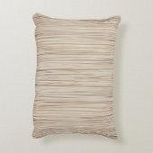 かわいい抽象芸術茶色の線のデザイン アクセントクッション (裏面(縦))