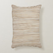 かわいい抽象芸術茶色の線のデザイン アクセントクッション (正面(垂直))