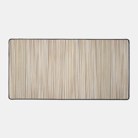 かわいい抽象芸術茶色の線のデザイン デスクマット (正面)