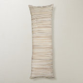 かわいい抽象芸術茶色の線のデザイン ボディピロー (裏面 (縦))