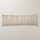 かわいい抽象芸術茶色の線のデザイン ボディピロー (裏面)