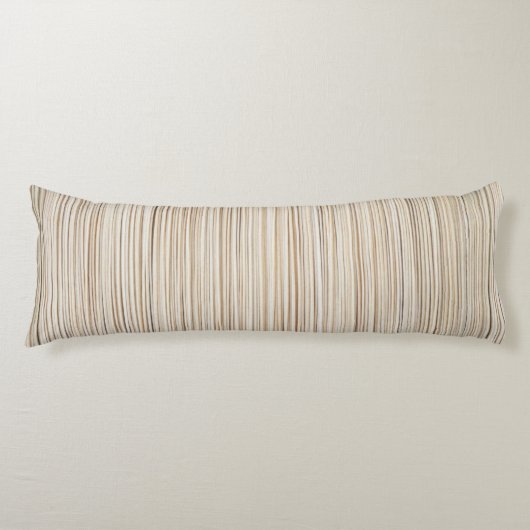 かわいい抽象芸術茶色の線のデザイン ボディピロー (正面)