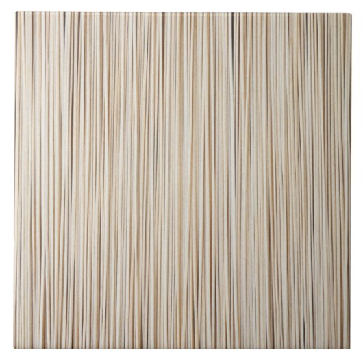 かわいい抽象芸術茶色の線デザイン タイル (正面)