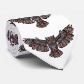 かわいい抽象芸術飛んでいるフクロウ ネクタイ (ロール)