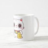 かわいい招き猫フォーチュンマネコ コーヒーマグカップ (正面右)