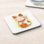 かわいい招き猫フォーチュン子猫ゲーマー コースター (左側)
