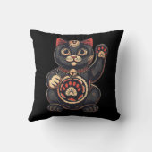 かわいい招き猫プリント描日本の クッション (裏面)