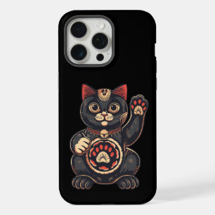 かわいい招き猫プリント描日本の iPhone 15 PRO MAXケース