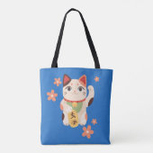 かわいい招き猫ラッキーキャット トートバッグ (裏面)