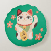 かわいい招き猫ラッキーペット ラウンドクッション (裏面)