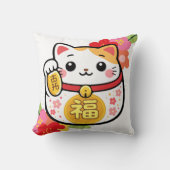 かわいい招き猫 クッション (正面)