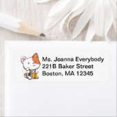 かわいい招き猫 ラベル (インサイチュ)