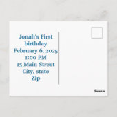 かわいい招待されましたハッピーバースデーはがき ポストカード (裏面)