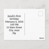 かわいい招待状 ハッピーバースデーのポストカード ポストカード (裏面)