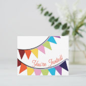 かわいい招待状 ハッピーバースデー ポストカード (スタンド正面)