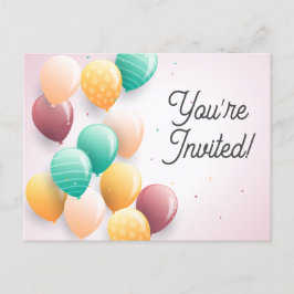 かわいい招待状 ハッピーバースデー ポストカード