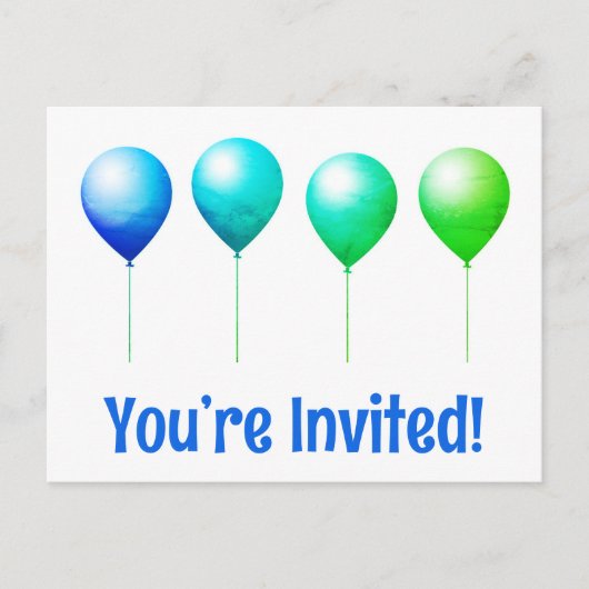 かわいい招待状 ハッピーバースデー ポストカード (正面)