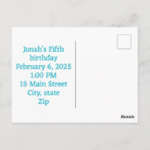 かわいい招待状 ハッピーバースデー ポストカード (裏面)