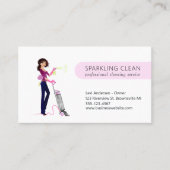 かわいい掃除メイド真空ハウスクリーンサービス 名刺 (正面)