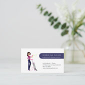 かわいい掃除メイド真空ハウスクリーンサービス 名刺 (スタンド正面)