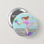 かわいい掃除婦 缶バッジ (正面&裏面)