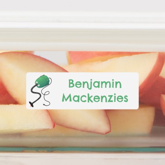 かわいい掃除機の漫画のユーモアパーソナライズされた ラベル (貼付)