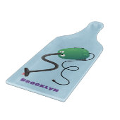 かわいい掃除機の漫画のユーモア カッティングボード (角)