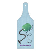 かわいい掃除機の漫画のユーモア カッティングボード (正面)