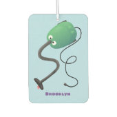 かわいい掃除機の漫画のユーモア カーエアーフレッシュナー (正面)