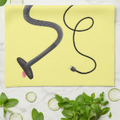 かわいい掃除機の漫画のユーモア キッチンタオル (折り畳み)