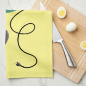 かわいい掃除機の漫画のユーモア キッチンタオル (四つ折り)