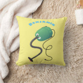 かわいい掃除機の漫画のユーモア クッション (ブランケット)